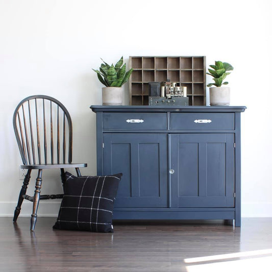 Small Farmhouse Storage Cabinet in a mix of "Starstruck" and "Liquorice"