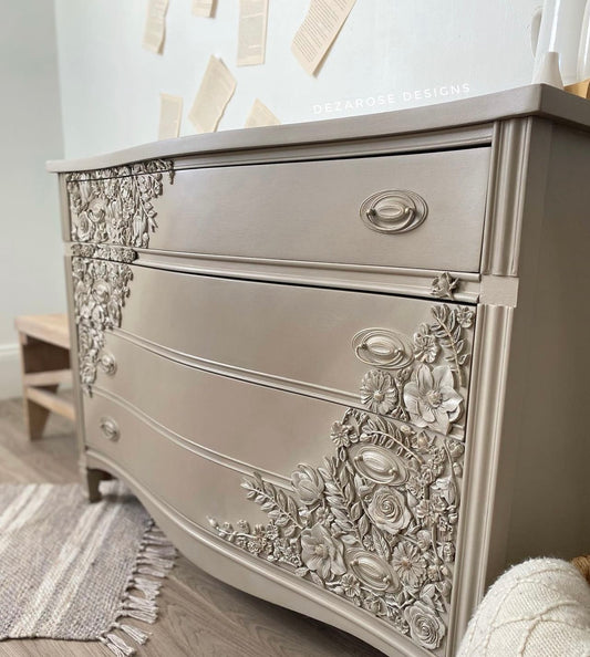 Brown white washed washstand cabinet