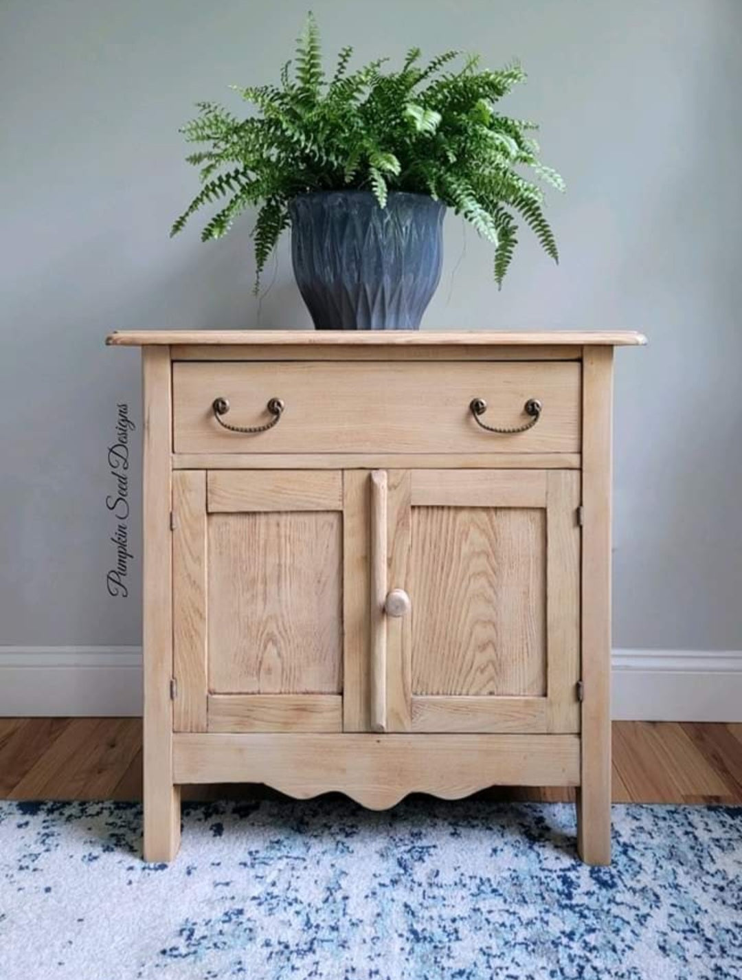 Washstand in a wash of "Driftwood"