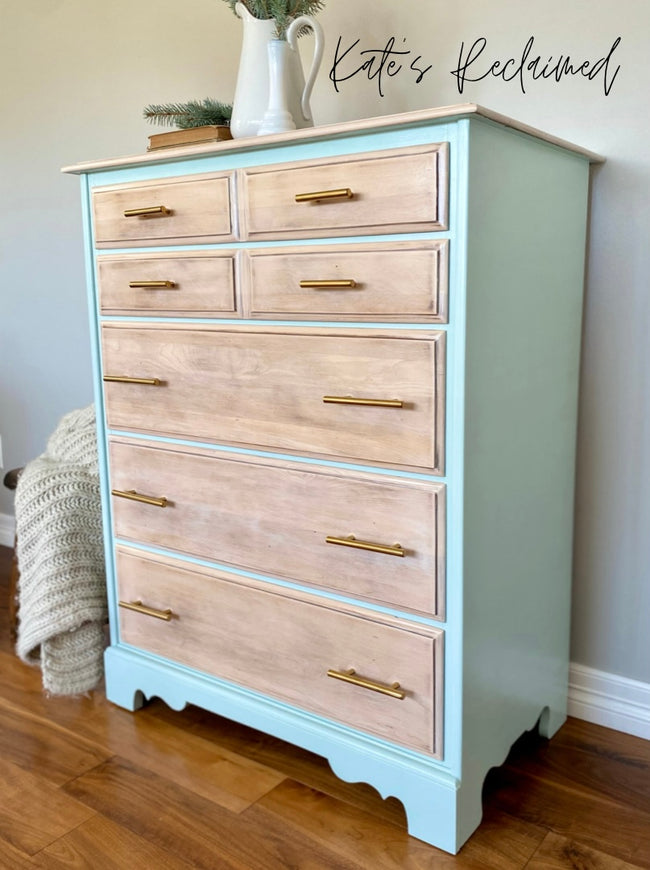 Dresser in "Fancy Frock" with "Limestone Glaze" drawers