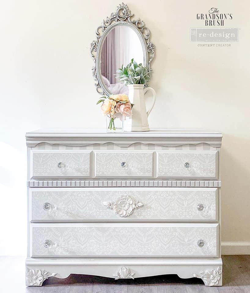 Lace and Frills Dresser in "Lazy Linen"