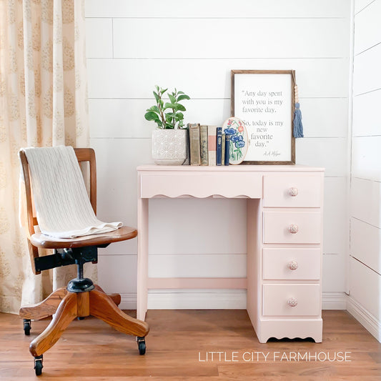 Petite Student Desk in "Ooh La La" with "Shimmer Glaze" and "Clear Coat"