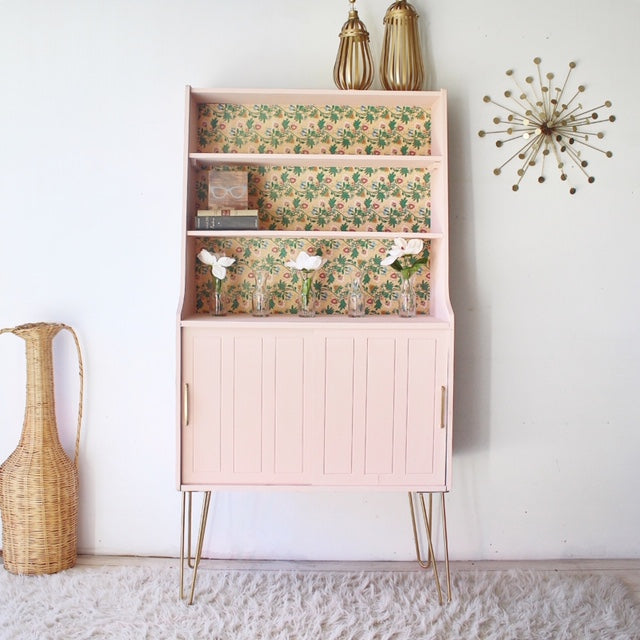 Mid-Century Modern Storage Cabinet in "Ooh La La"