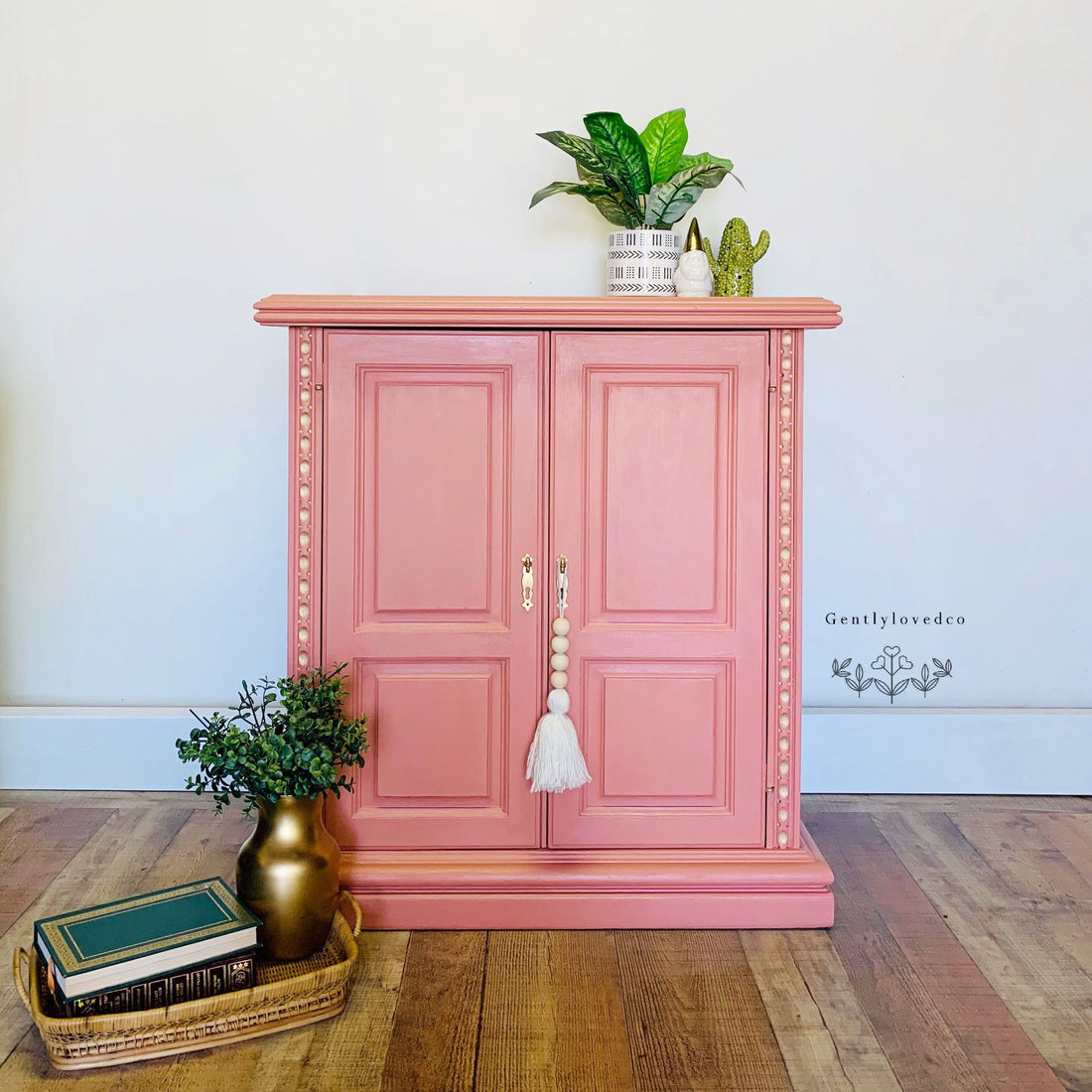 Petite Dresser with Mirror in Ooh La La with Gold Accents