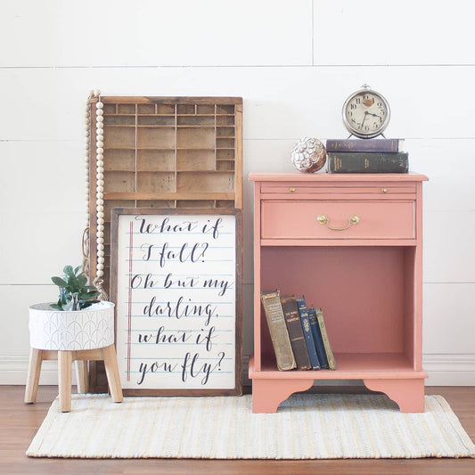 Accent Storage Table in Peachy Keen