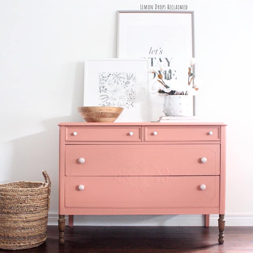 Modern Farmhouse Dresser in "Peachy Keen"