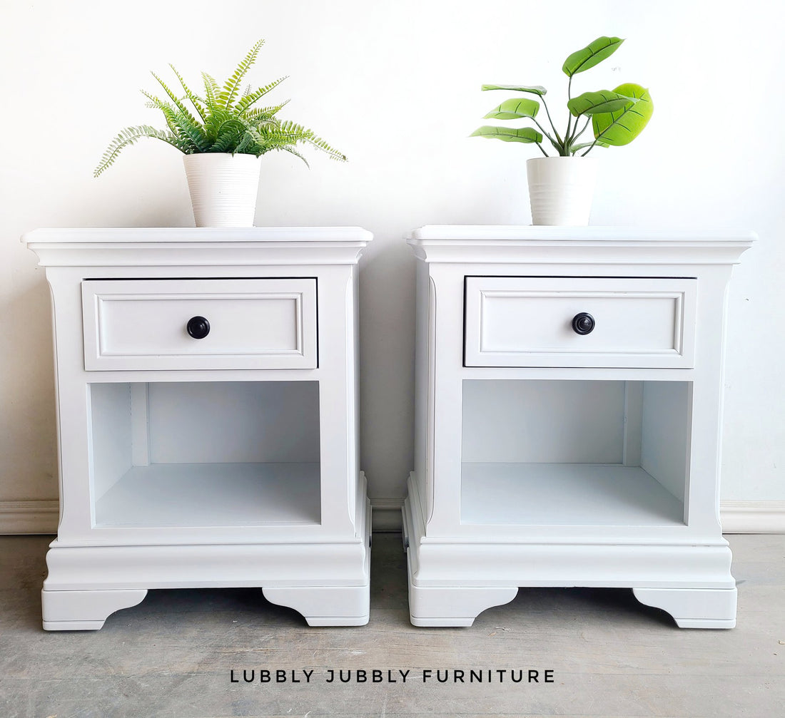 Pair of Accent Tables in "Simplicity" with "Clear Coat"