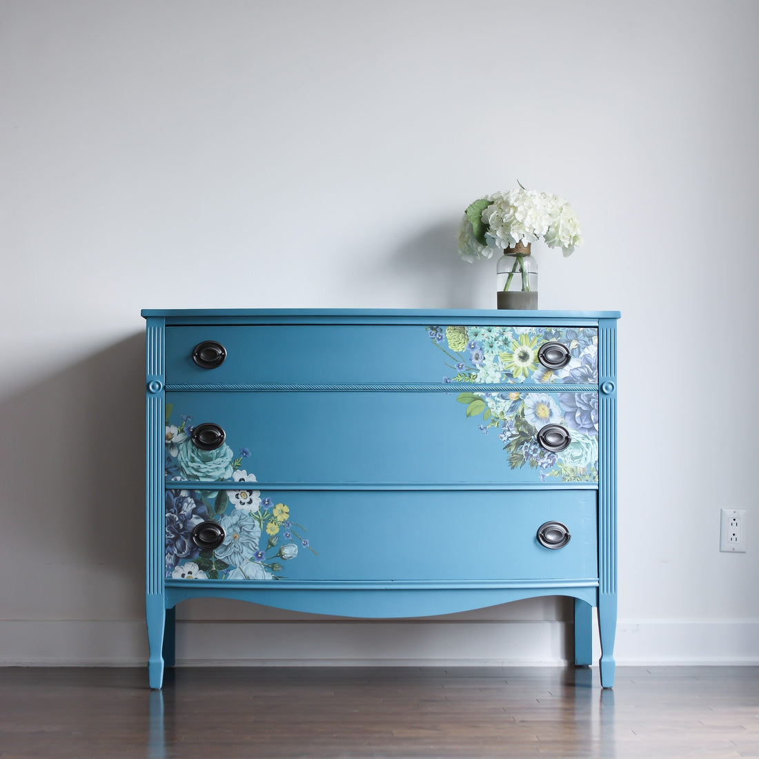 Floral dresser in "Tide Pool"