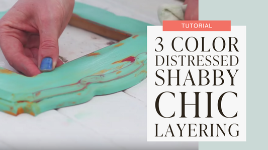 How To Layer Paint On Furniture To Create Shabby Chic Furniture #diy #wetdistressing #howto #videotutorial #tutorial #furniturepainting #layeredcolors - www.countrychicpaint.com/blog