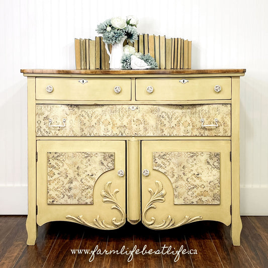 Storage Cabinet in "Bee's Knees" with Decorative Drawers