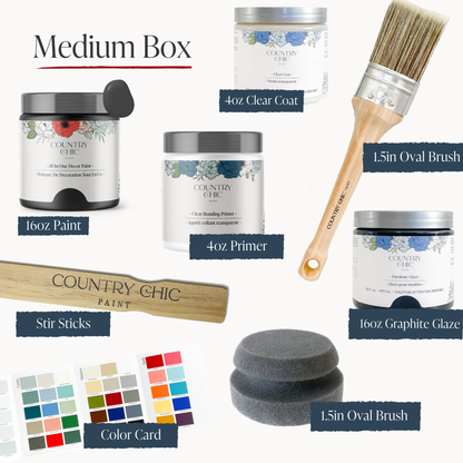 Gift Bundle - Country Chic Paint Eco-Friendly DIY Chalk Style Furniture Paint Bundle