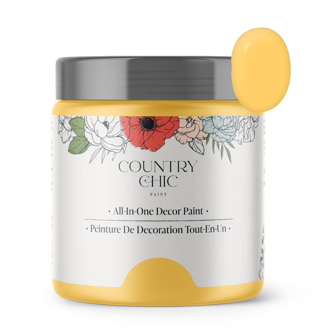 Yellow Wellies - Chalk Style Paint for Furniture, Home Decor, DIY, Cabinets, Crafts - Eco-Friendly All-In-One Paint