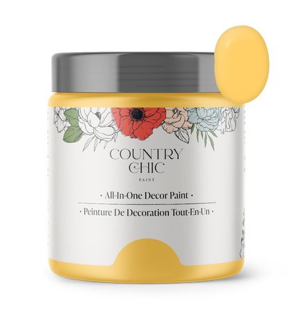 Yellow Wellies - Chalk Style Paint for Furniture, Home Decor, DIY, Cabinets, Crafts - Eco-Friendly All-In-One Paint