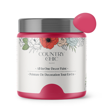 Raspberry Sorbet - Chalk Style Paint for Furniture, Home Decor, DIY, Cabinets, Crafts - Eco-Friendly All-In-One Paint