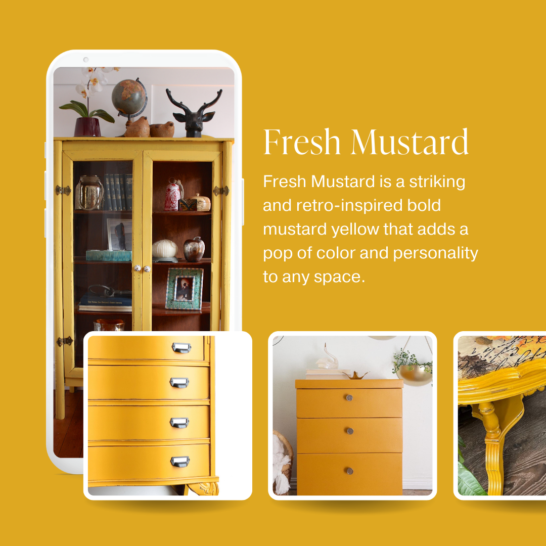 Mustard yellow chalk furniture paint Fresh Mustard by Country Chic Paint furniture examples