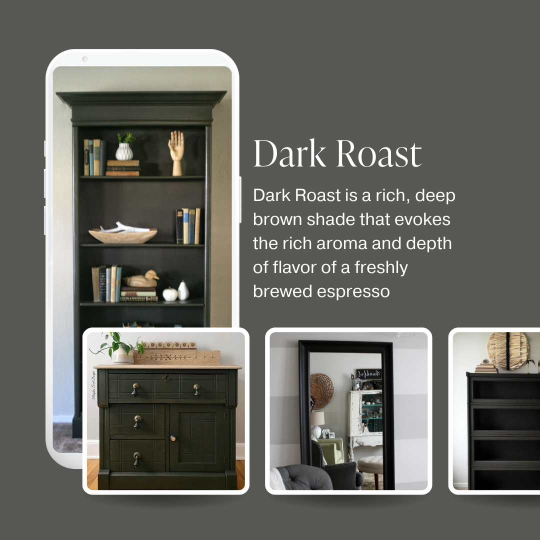 Dark brown chalk furniture paint Dark Roast by Country Chic Paint furniture examples