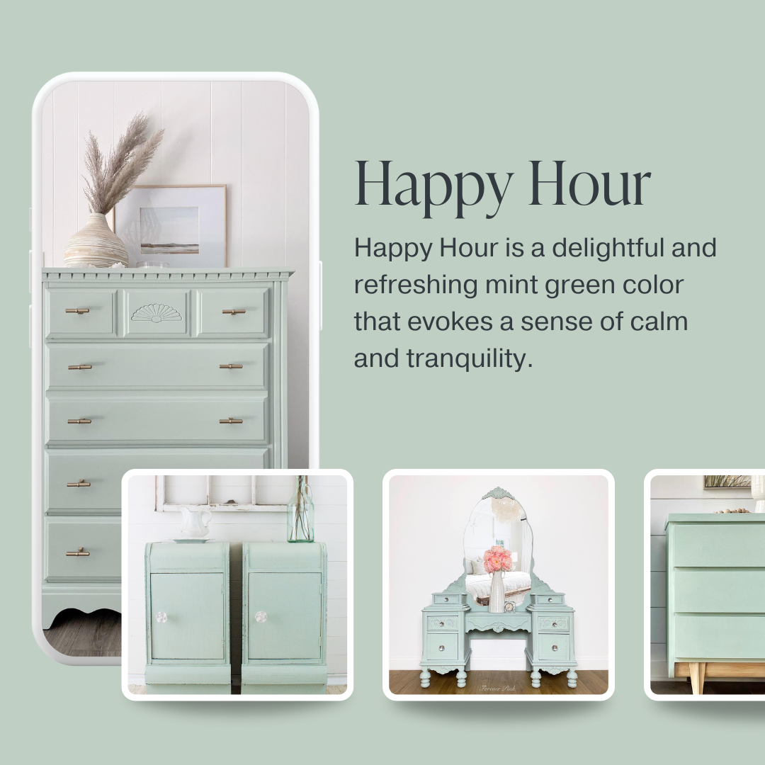 Pastel mint green chalk furniture paint Happy Hour by Country Chic Paint furniture examples