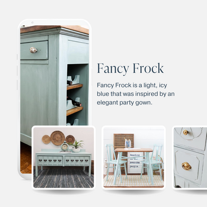 Pastel teal turquoise blue chalk furniture paint Fancy Frock by Country Chic Paint furniture examples