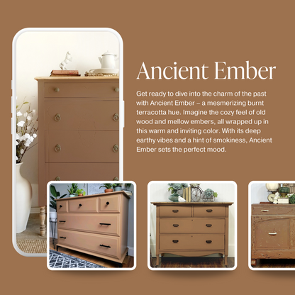 Terracotta brown chalk furniture paint Ancient Ember by Country Chic Paint furniture examples