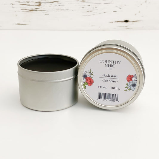 Country Chic Paint Black Wax furniture wax open jar