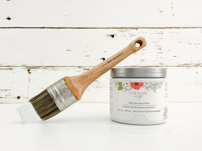 16oz jar of Country Chic Chalk Style All-In-One Paint in the color String of Pearls. Pale green.