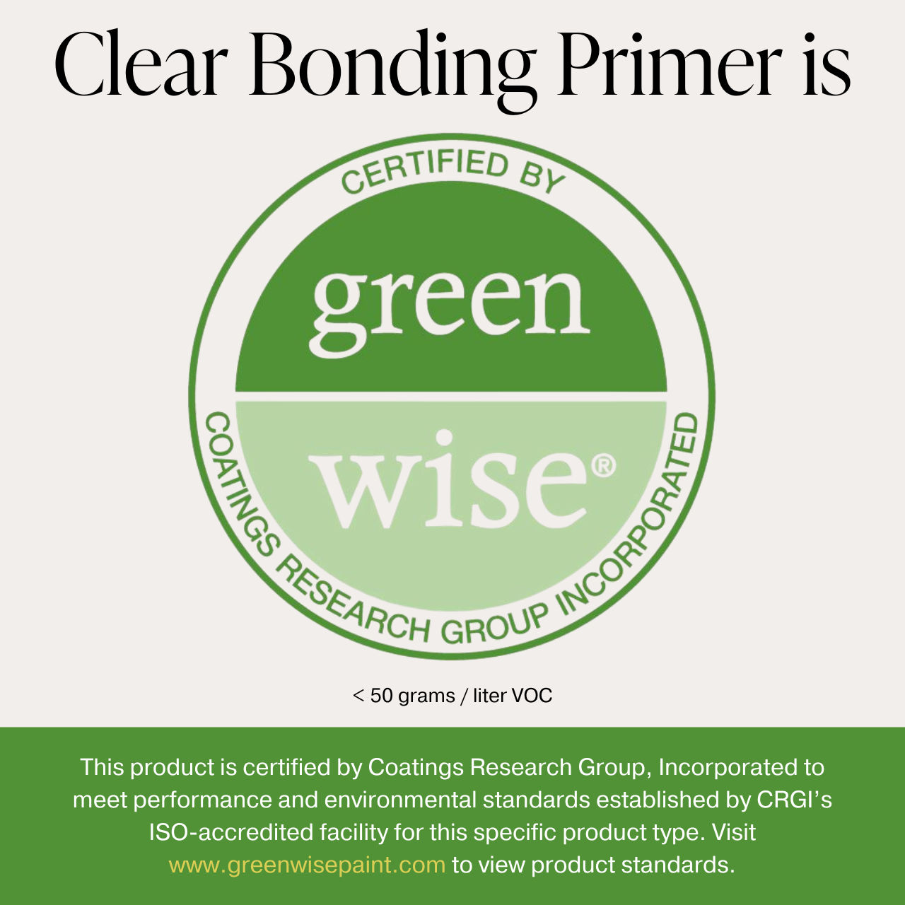 Clear Bonding Primer Green Wise Certification