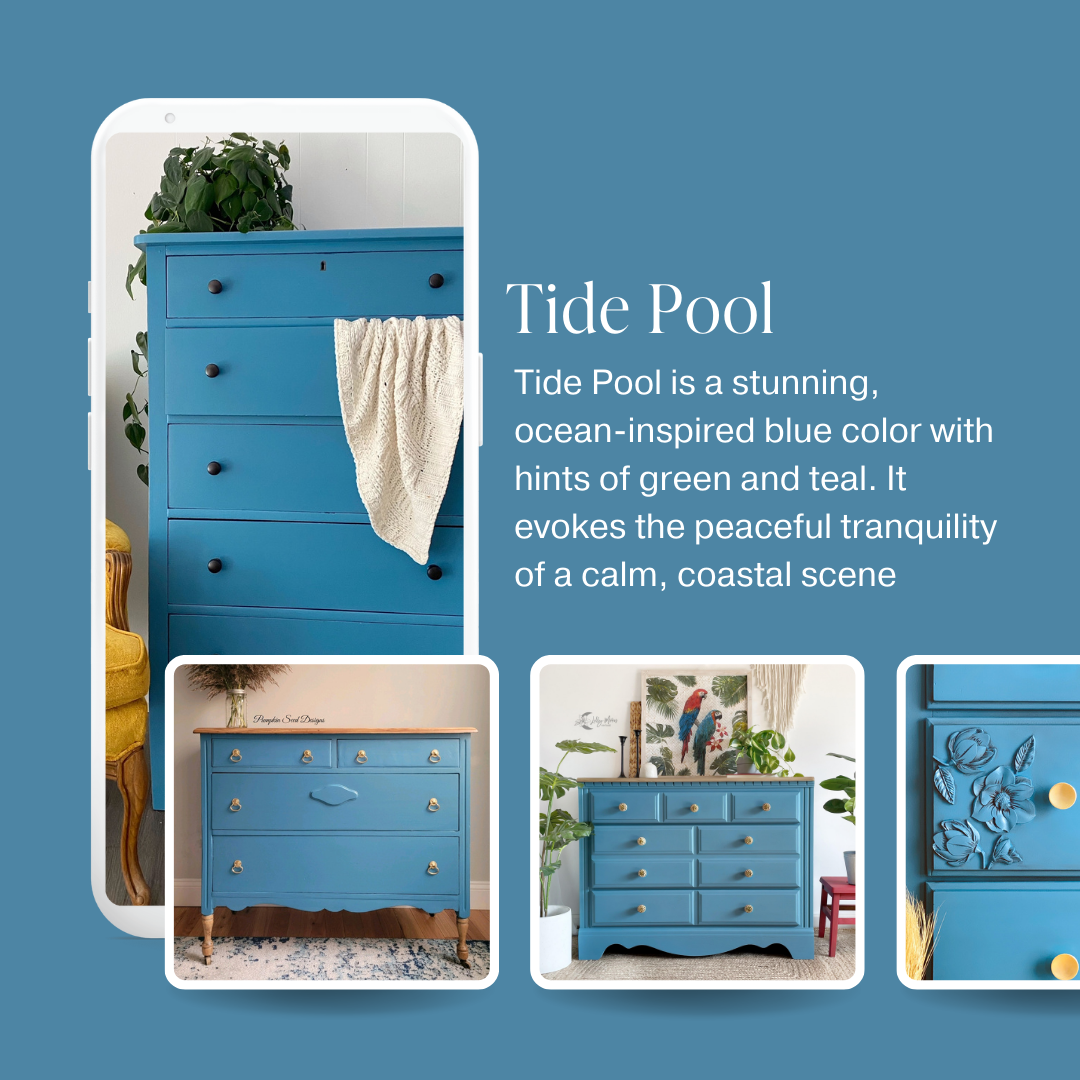 Teal ocean blue chalk furniture paint Tide Pool by Country Chic Paint furniture examples