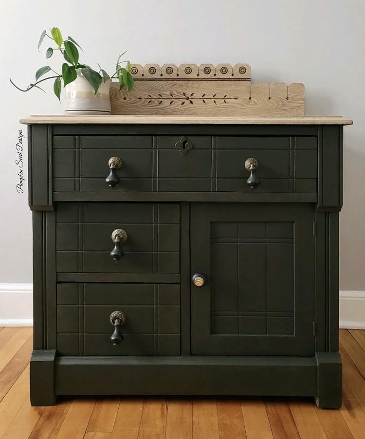 Dark brown chalk furniture paint Dark Roast by Country Chic Paint furniture example