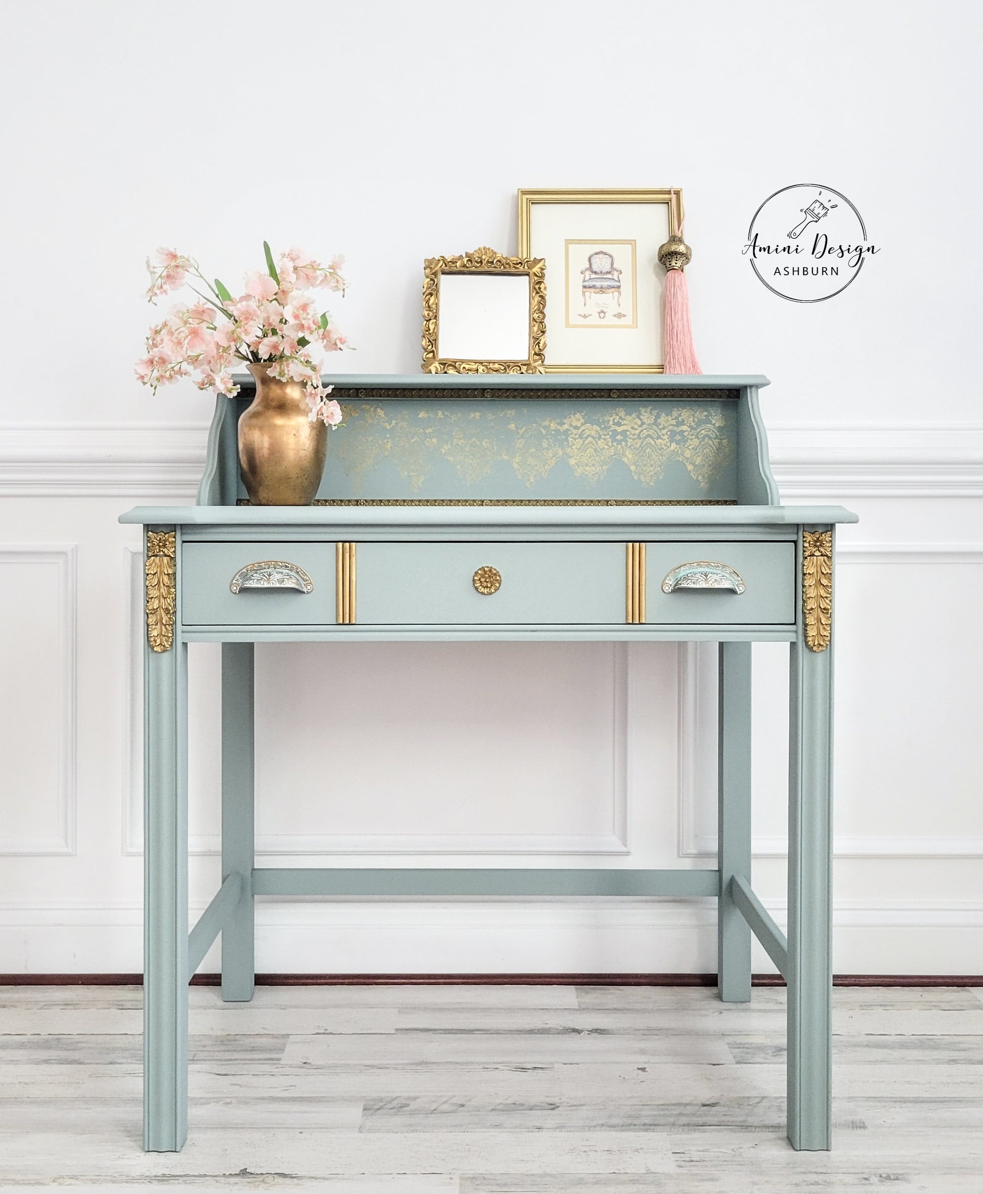 Muted light green chalk furniture paint Dune Grass by Country Chic Paint furniture example