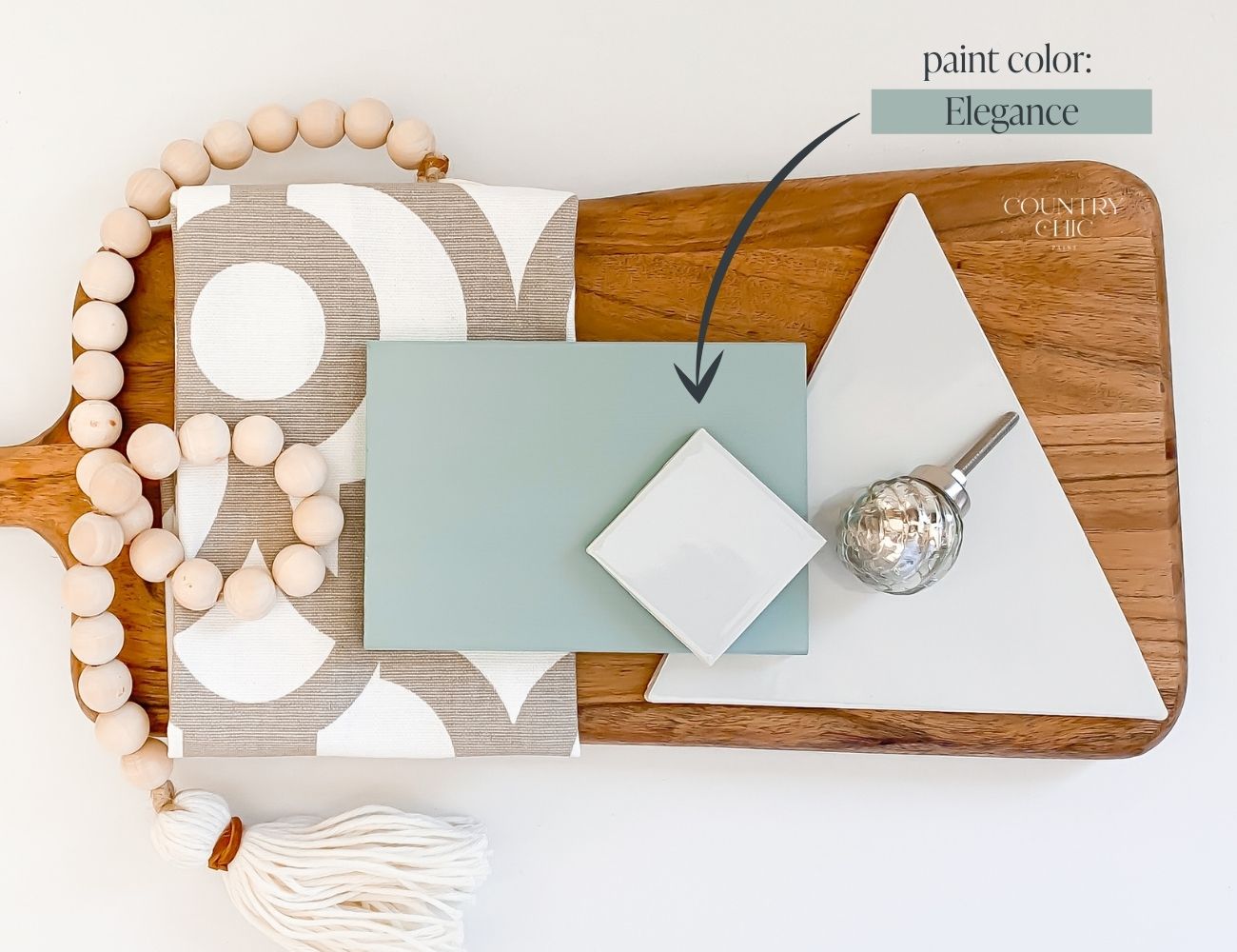 Mood board duck egg blue color inspiration with Elegance by Country Chic Paint