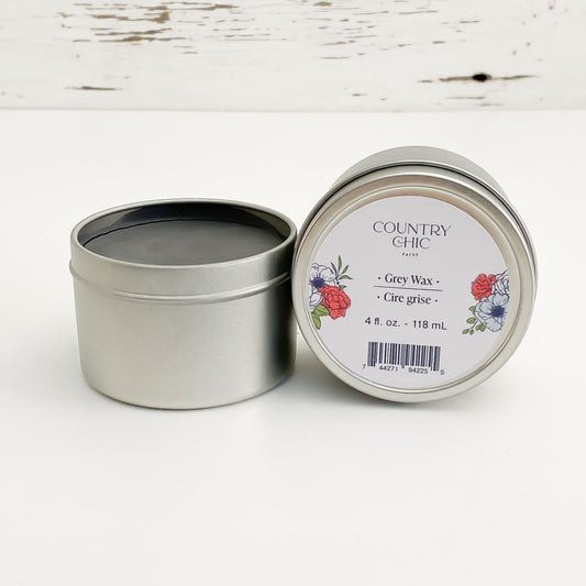 Country Chic Paint Grey Wax furniture wax open jar