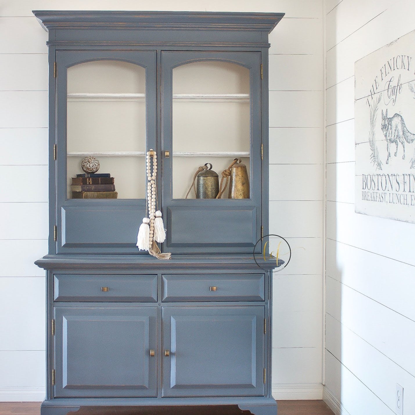 Cool grey chalk furniture paint Hurricane by Country Chic Paint furniture example