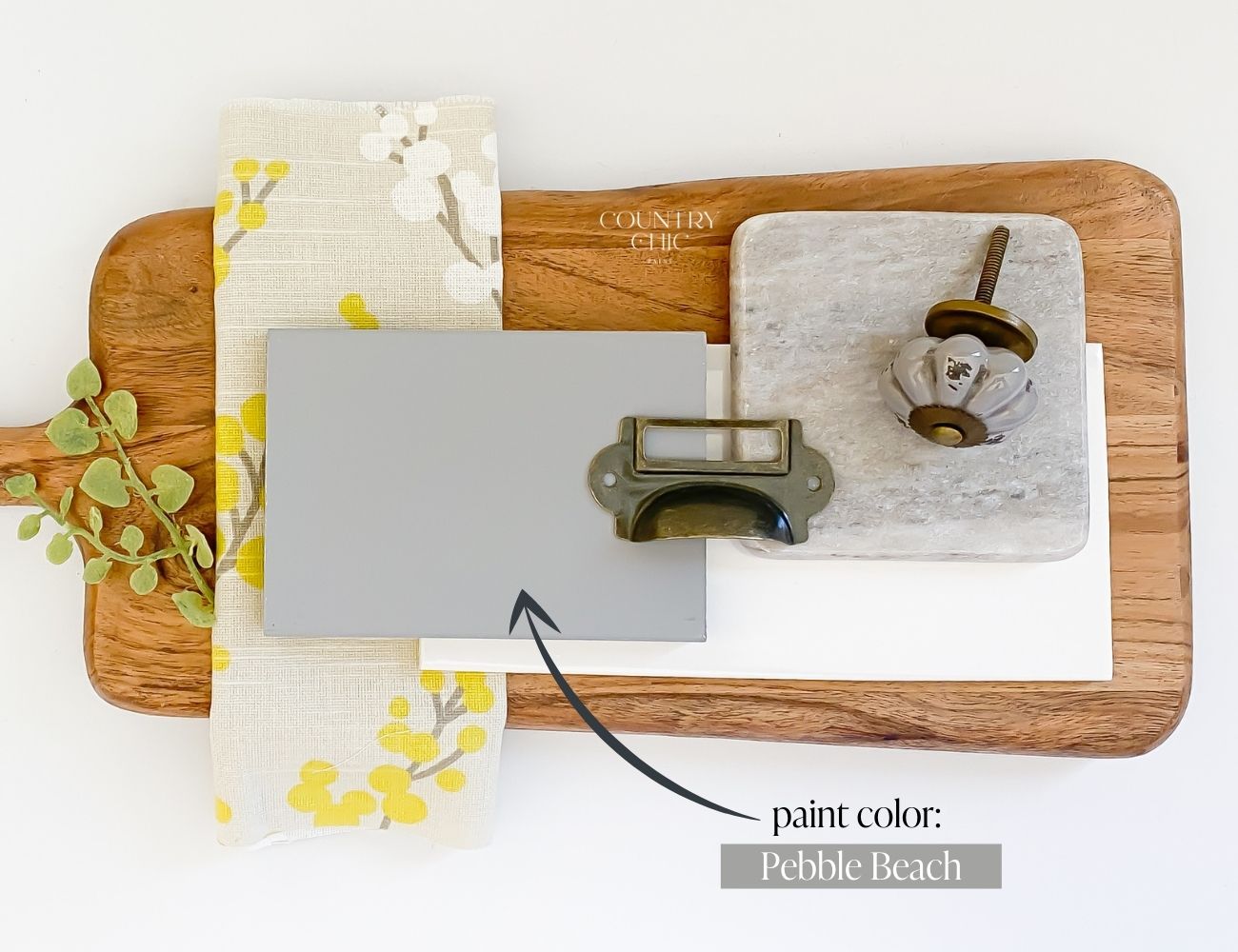 Mood board grey color inspiration with Pebble Beach by Country Chic Paint