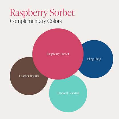 Showcasing Raspberry Sorbet and complementary colors