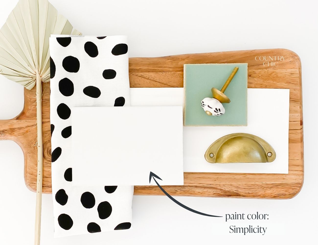 Mood board pure white color inspiration with Simplicity by Country Chic Paint