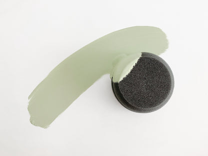 A Country Chic Paint Painting Sponge applying sage green furniture paint