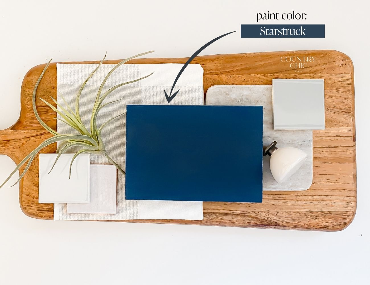 Mood board navy blue color inspiration with Starstruck by Country Chic Paint