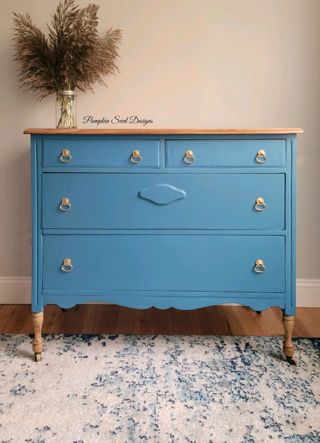 Teal ocean blue chalk furniture paint Tide Pool by Country Chic Paint furniture example