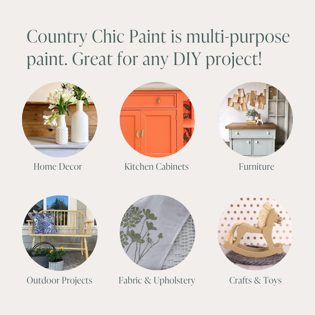 Showcasing the various ways you can use Country Chic Paint