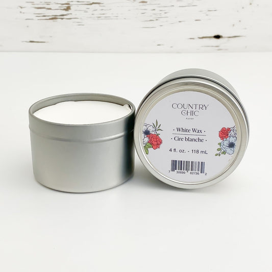 Country Chic Paint White Wax furniture wax open jar