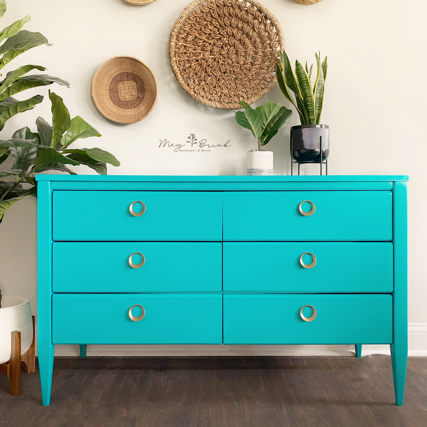 Bright teal blue chalk furniture paint Whoop-de-do by Country Chic Paint furniture example