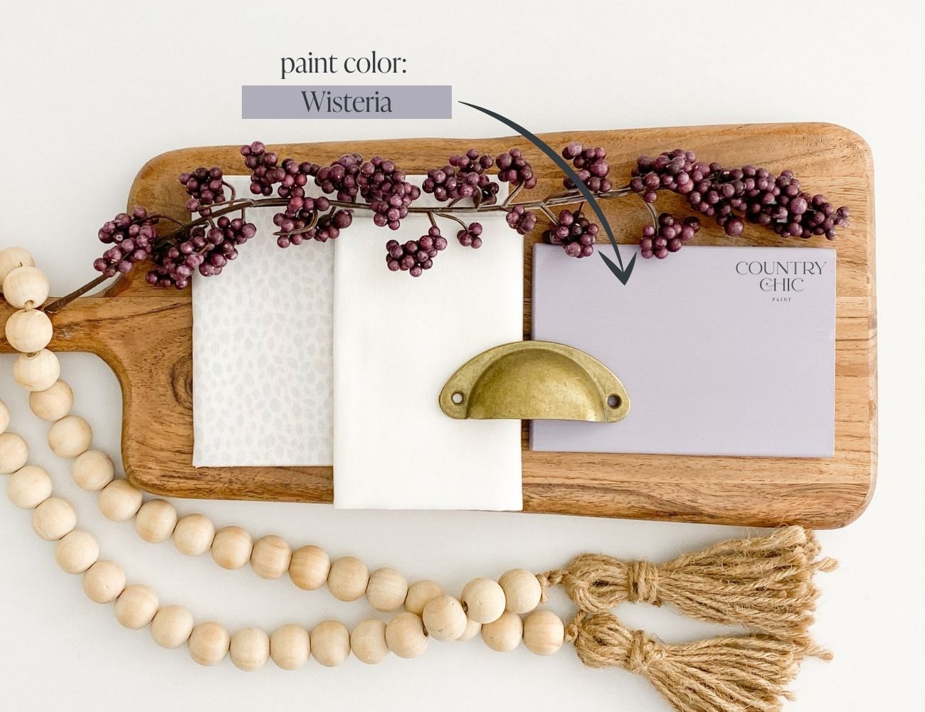 Mood board light purple color inspiration with Wisteria by Country Chic Paint