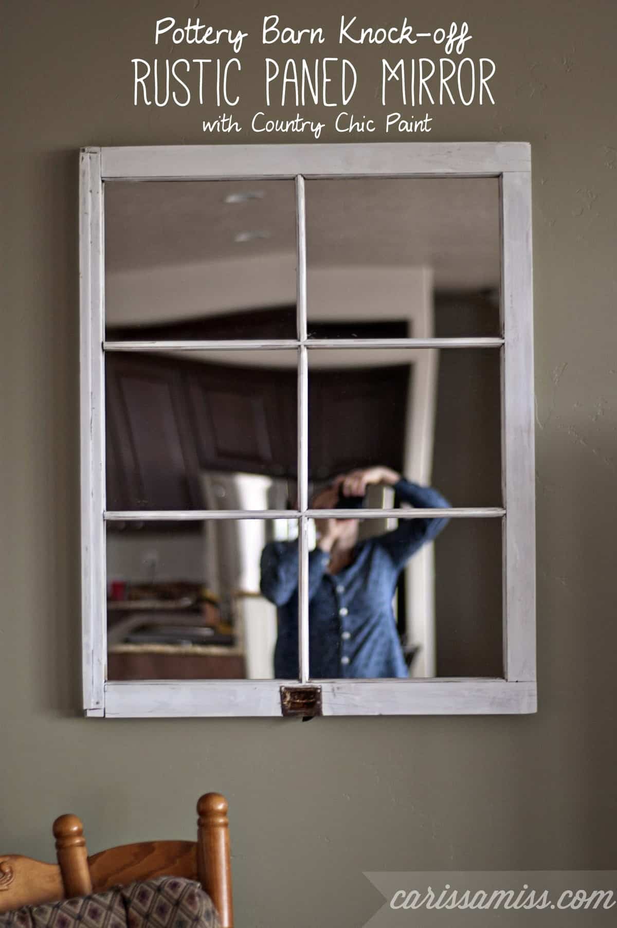 Potterybarn inspired mirror #DIY #potterybarn #vintage - www.countrychicpaint.com/blog