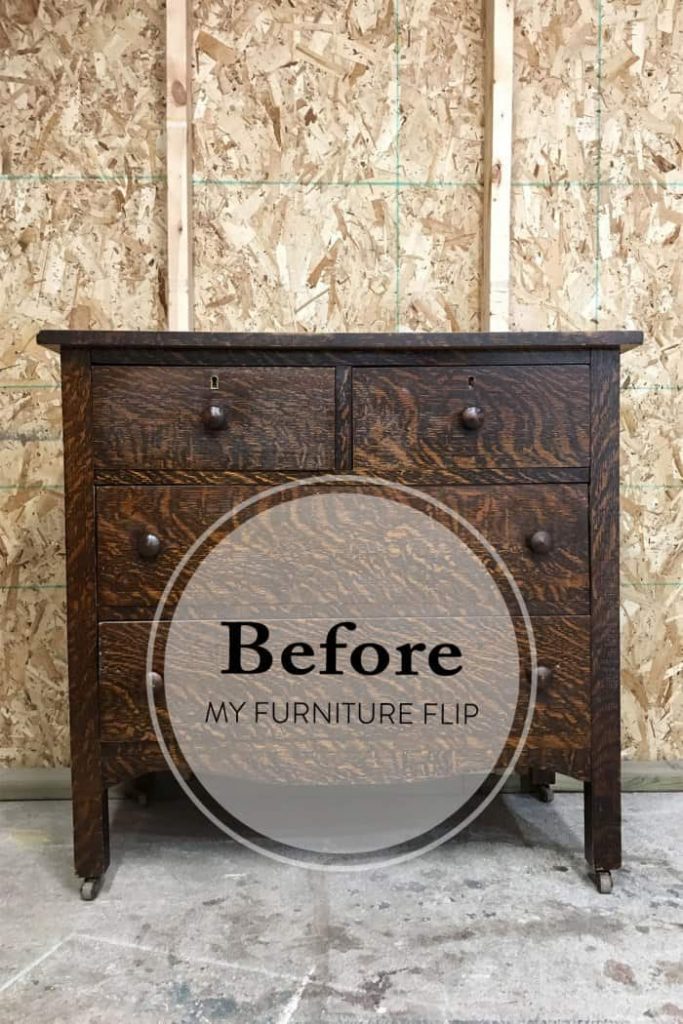 How To Repair Dings and Scratches in Old Furniture - black furniture painted tiger oak dresser - country chic paint