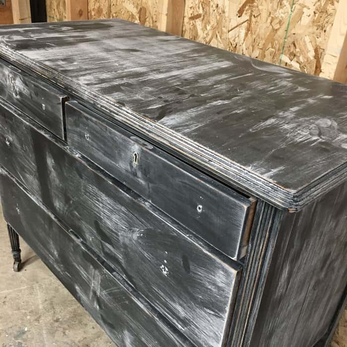 Sophisticated Black Dresser painted with eco-friendly furniture paint from Country Chic Paint