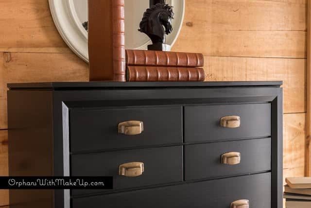 Elegant Black Sating #DIY #furniturepainting #satinfinish #paintedfurniture #homedecor #tallboy #modernfurniture - blog.countrychicpaint.com